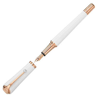 MONTBLANC万宝龙缪斯系列玛丽莲梦露白色玫瑰金墨水笔F117883