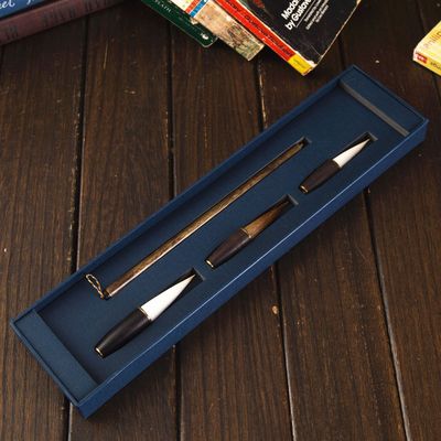 檀隐中国风可拆卸狼毫毛笔套装 绘画书法练字毛笔套装