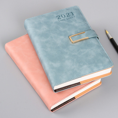 时间轴日程本365天计划效率手册2021工作计划本带日历手帐本定制