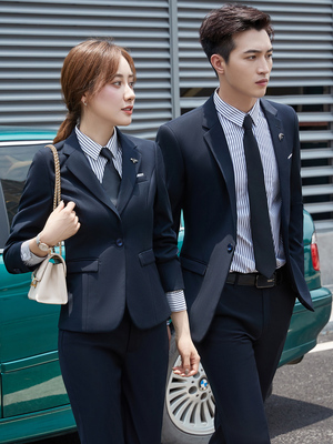 西服套装男女同款职业装商务正装西服工作服上班工装定制