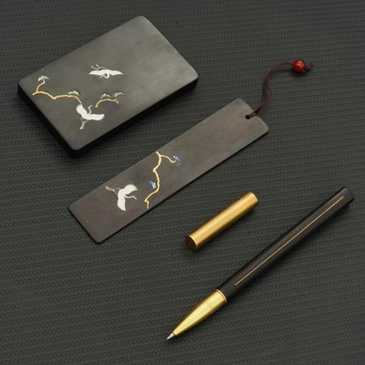 特色中国风创意会议纪念商务礼品红木签字笔