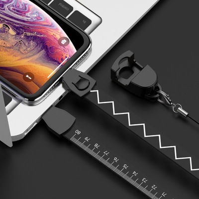 挂绳数据线 支架usb充电线适用于苹果数据线礼品批发多功能充电线定制