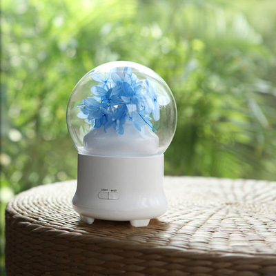 创意永生花创意生日礼物香薰机可加精油七彩礼品