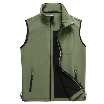 马甲秋冬加绒纯色马夹背心新款立领马甲定制logo