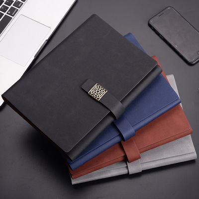 简约A5活页笔记本办公会议记事本商务本册礼盒套装礼品定制LOGO