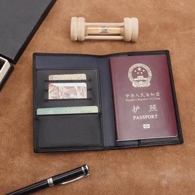 定制 头层牛真皮护照夹 登机牌包 商务旅行收纳包票夹护照包