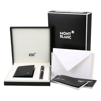 MONTBLANC万宝龙大班系列套装PIX黑色签字笔名片夹123757