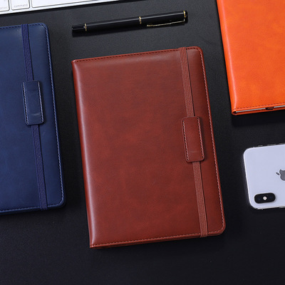 商务笔记本A5记事本笔记本子简约文具皮面定制定做订做logo