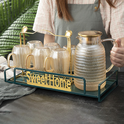 北欧四罐式托盘水杯架托盘架套装置物架家居生活用品配套定制批发