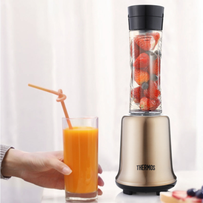 膳魔师榨汁机家用水果小型便携式学生榨汁杯电动充电迷你炸果汁机