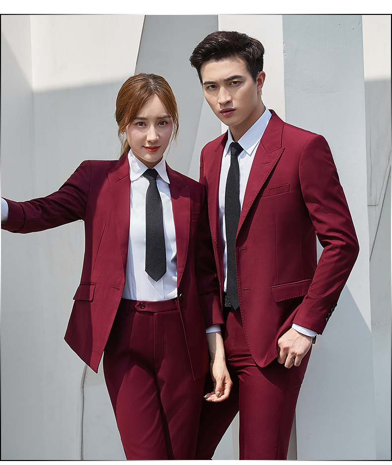 珠边西装男女套装商务正装职业上班男女工作服工装量身定制