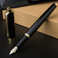 正品英雄钢笔1519A商务办公书写用纯黑丽雅钢笔定制